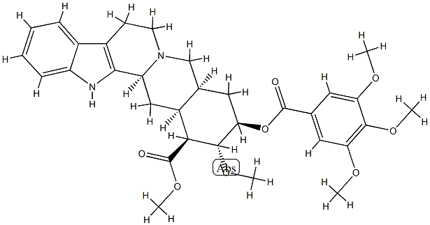 (20α)-17α-Methoxy-18β-[(3,4,5-trimethoxybenzoyl)oxy]yohimban-16β-carboxylic acid methyl ester Structure