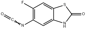 2(3H)-Benzothiazolone,6-fluoro-5-isocyanato-(9CI) Structure