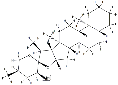(22S,23S,25R)-23-ブロモ-5α-スピロスタン 化学構造式