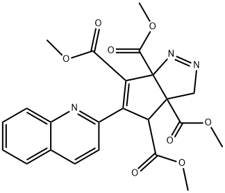 5-(2-Quinolyl)cyclopentapyrazole-3a,4,6,6a(3H,4H)-tetracarboxylic acid tetramethyl ester Structure