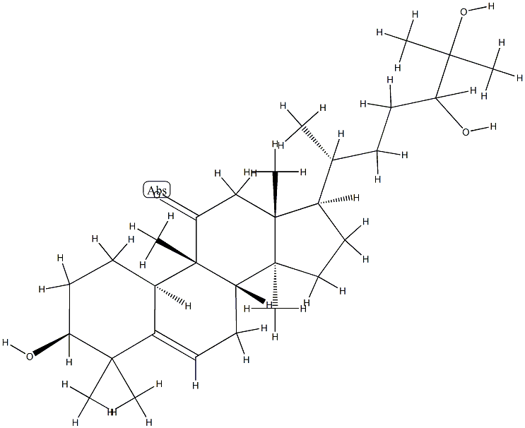 (9β,10α)-3β,24,25-Trihydroxy-9-methyl-19-norlanost-5-en-11-one Struktur