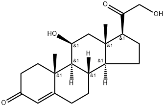 肾上腺酮, 50-22-6, 结构式