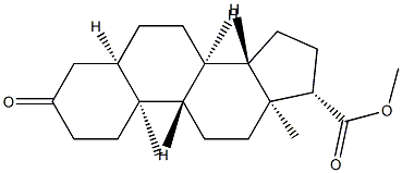 3-Oxo-5β-androstane-17β-carboxylic acid methyl ester Struktur