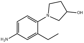 3-Pyrrolidinol,1-(4-amino-2-ethylphenyl)-(9CI) Structure