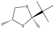 2β-tert-Butyl-2,4β-dimethyl-1,3-dithiolane Struktur