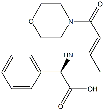[αR,(-)]-α-[(1-Methyl-3-morpholino-3-oxo-1-propenyl)amino]benzeneacetic acid Struktur
