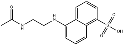 N-[2-(5-スルホ-1-ナフチルアミノ)エチル]アセトアミド 化学構造式