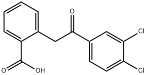 2-(3,4-ジクロロ-β-オキソフェネチル)安息香酸 化学構造式