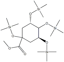 1α,3α,4β,5β-Tetrakis[(trimethylsilyl)oxy]cyclohexane-1β-carboxylic acid methyl ester Structure