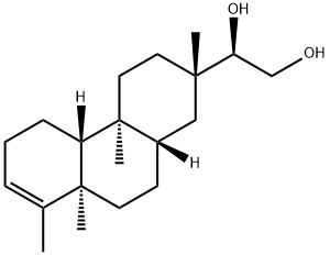 (R)-1-[(2S)-1,2,3,4,4a,4bα,5,6,8a,9,10,10aα-Dodecahydro-2,4aβ,8,8aβ-tetramethylphenanthren-2-yl]-1,2-ethanediol 结构式