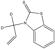 2(3H)-Benzothiazolethione,3-(2-propenyl-1,1-d2)-(9CI) Structure