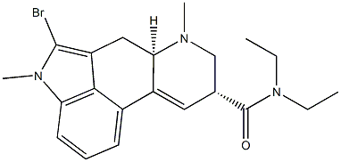 N(1)-methyl-2-bromo-lysergic acid diethylamide Structure