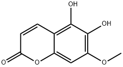 2H-1-Benzopyran-2-one,5,6-dihydroxy-7-methoxy-(9CI) Struktur
