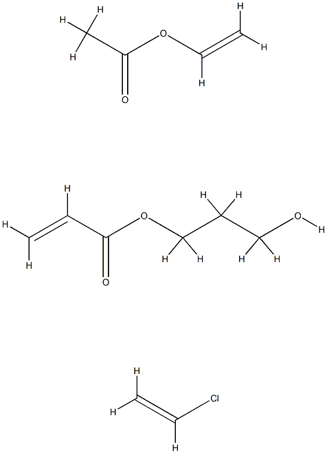2-Propenoic acid, 3-hydroxypropyl ester, polymer with chloroethene and ethenyl acetate Struktur