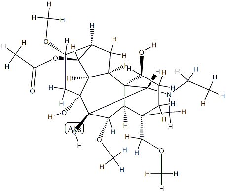 14-Acetyldelcosine Struktur