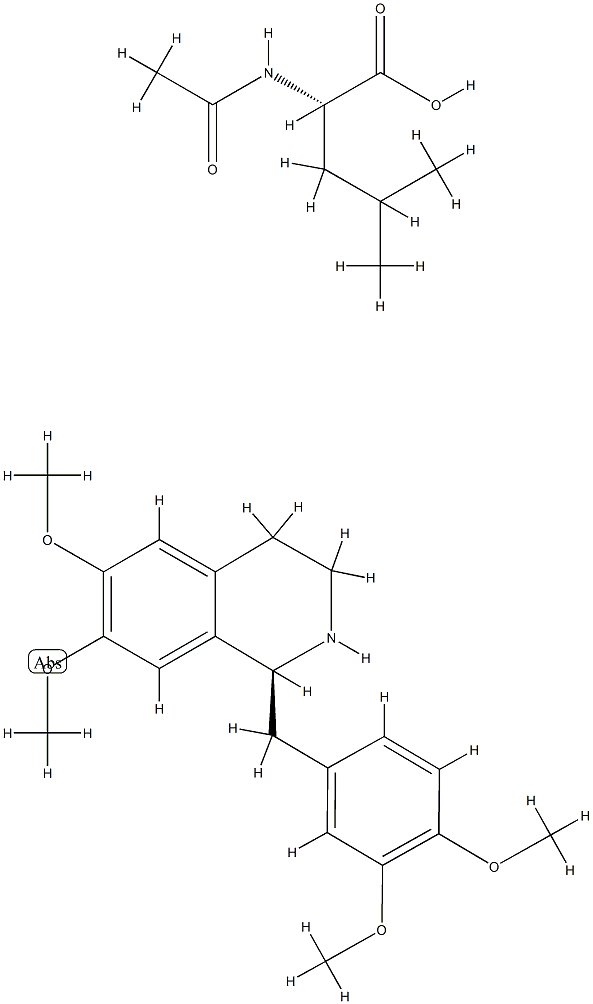 1,2,3,4-tetrahydro-6,7-dimethoxy-, (1S), L-Leucine,N-acetyl- Struktur