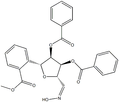 2,5-Anhydro-3-O,4-O,6-O-tribenzoyl-D-allose oxime Struktur