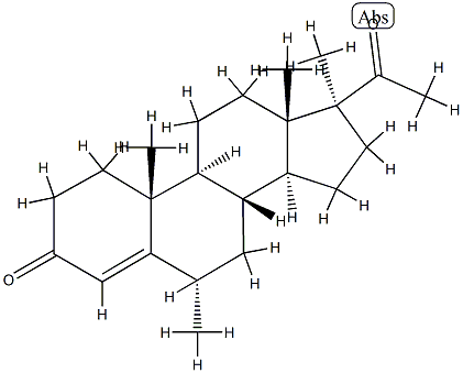 6α,17-ジメチルプロゲステロン 化学構造式