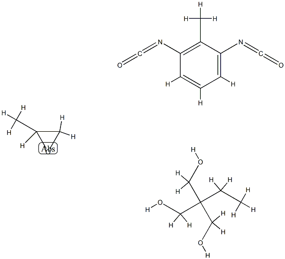 1,3-Propanediol, 2-ethyl-2-(hydroxymethyl)-, polymer with 1,3-diisocyanatomethylbenzene and methyloxirane Structure