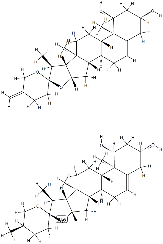 ルスコゲニン/ネオルスコゲニン混合物 化学構造式