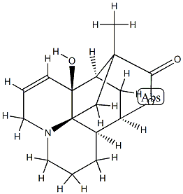 (1R,4R,5R)-4,5,5a,8,10,11,12,12aβ-オクタヒドロ-5aα-ヒドロキシ-4-メチル-1,5:4,12bα-ジメタノ-1H,3H,12bH-オキソシノ[3,4,5-ij]キノリジン-3-オン 化学構造式