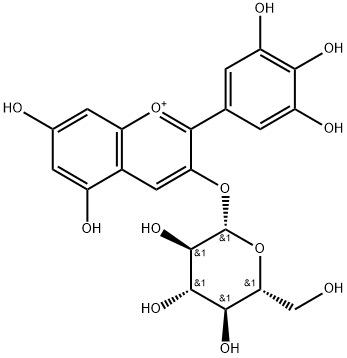 飞燕草素-3-O-葡萄糖苷 结构式
