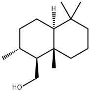 (1S,4aα)-デカヒドロ-2α,5,5,8aβ-テトラメチル-1-ナフタレンメタノール 化学構造式