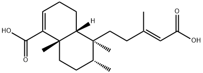 5β-[(E)-4-Carboxy-3-methyl-3-butenyl]-3,4,4aβ,5,6,7,8,8a-octahydro-5,6α,8aβ-trimethyl-1-naphthalenecarboxylic acid Struktur