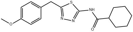 N-[5-(4-methoxybenzyl)-1,3,4-thiadiazol-2-yl]cyclohexanecarboxamide Structure