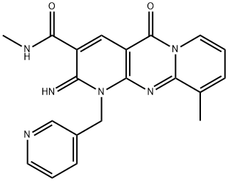 2-imino-N,10-dimethyl-5-oxo-1-(3-pyridinylmethyl)-1,5-dihydro-2H-dipyrido[1,2-a:2,3-d]pyrimidine-3-carboxamide Structure