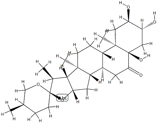 (25R)-2α,3β,5α-Trihydroxyspirostan-6-one Struktur