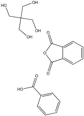 Benzoic acid, polymer with 2,2-bis(hydroxymethyl)-1,3-propanediol and 1,3-isobenzofurandione Struktur