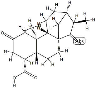 (4α)-2,15-ジオキソ-19-ノルカウラン-18-酸 化学構造式