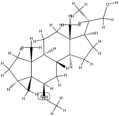 (3β,5α,6β,20S)-6-Methoxy-3,5-cyclopregnane-20-Methanol Struktur