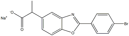 2-(4-Bromophenyl)-α-methyl-5-benzoxazoleacetic acid sodium salt Struktur