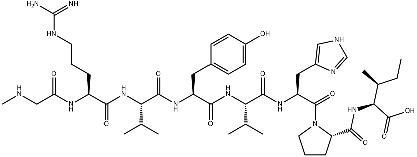 angiotensin II, Sar(1)-Val(5)-Ile(8)- Struktur