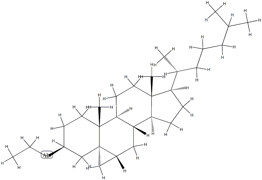 (3β,5α,6β)-3-エトキシ-3',6-ジヒドロシクロプロパ[5,6]コレスタン 化学構造式
