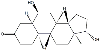 6α,17β-Dihydroxy-5β-androstan-3-one Struktur