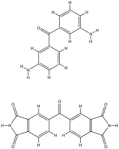 聚(3,3′-二氨基二苯甲酮-CO-3,3′,4,4′-二苯甲酮四甲酸二酐), 51518-44-6, 结构式
