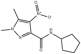 1H-Pyrazole-3-carboxamide,N-cyclopentyl-1,5-dimethyl-4-nitro-(9CI) Structure
