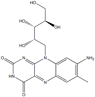 8-Amino-8-Demethylriboflavin Struktur