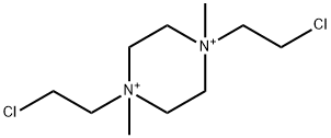 NNDIMETHYLNNBIS2CHLOROETHYLPIPERAZINIUM Struktur