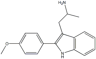 2-(p-Methoxyphenyl)-α-methyl-1H-indole-3-ethanamine Struktur