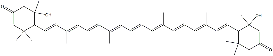 5,5',6,6'-Tetrahydro-5,5'-dihydroxy-β,β-carotene-3,3'-dione Structure
