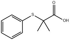 Propanoic acid, 2-Methyl-2-(phenylthio)- Structure