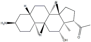 3α-Amino-12β-hydroxy-5α-pregnan-20-one Structure