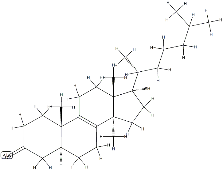 14-メチル-5α-コレスタ-8-エン-3-オン 化学構造式