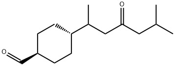 (1α,4α)-4-[(R)-1,5-Dimethyl-3-oxohexyl]cyclohexanecarbaldehyde Struktur