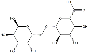 6-O-β-D-Glucopyranuronosyl-α-D-galactopyranose Struktur