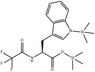 Nα-(Trifluoroacetyl)-1-(trimethylsilyl)-L-tryptophan trimethylsilyl ester Struktur